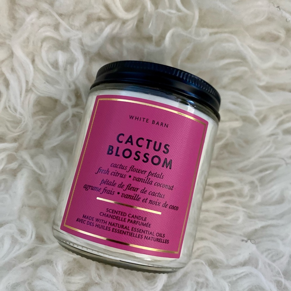 Bath & Bodywork Cactus Blossom Candle in Pink and White